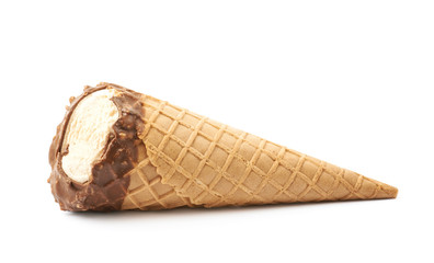 Ice cream waffle cone isolated