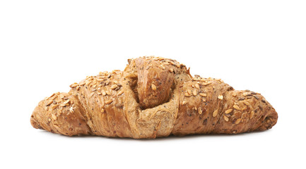Salty croissant isolated