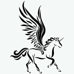 Beautiful unicorn, grace in motion © YuliaRafael Nazaryan