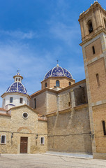 Church and bell tower in the old town of Altea