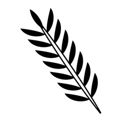 Obraz premium spring branch with green leaves natural vector illustration