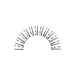 Sunburst icon vintage