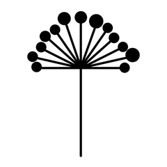 branch with berries fruits botanic vector illustration