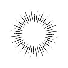 Sunburst icon vintage