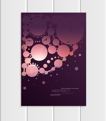 Vector brochure A5 or A4 format abstract circles and mountain landscape design element corporate style