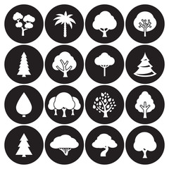 Tree icon set