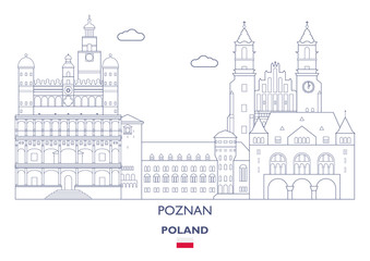 Fototapeta premium Poznan City Skyline, Poland