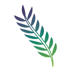 spring branch with green leaves natural vector illustration