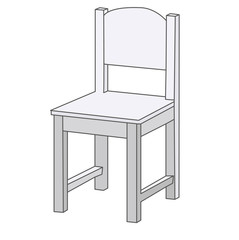  isolated  white chair