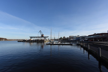 Fototapeta na wymiar Rostock, Stadthafen