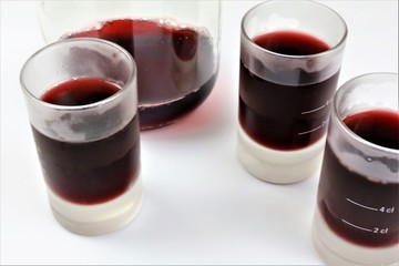 An concept Image of a liqueur with frozen glasses