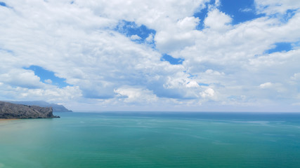 Fototapeta na wymiar the view at perch / bird's eye view of the black sea Crimea
