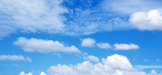 Blue sky with cloud panorama.
