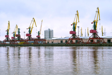 Kaliningrad commercial port. Seaport on the Baltic sea.