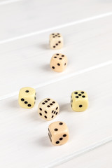 cube on wooden background