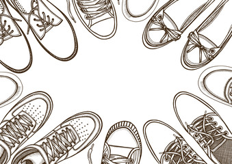 Vector illustration sports sneakers