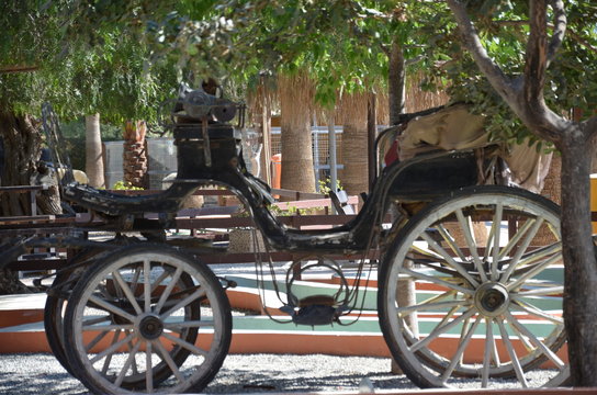 Western old wooden coach