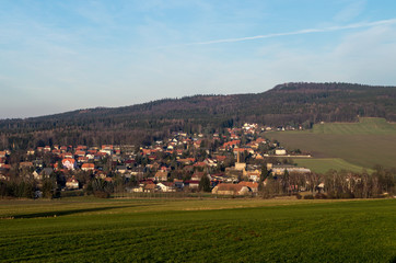 Blick auf den Kottmar / View towards Kottmar in Germany.