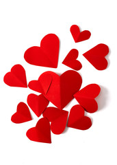 14th Valentine`s day hearts