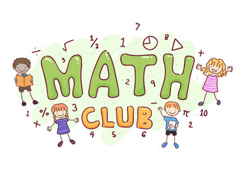 Stickman Kids Math Club Illustration