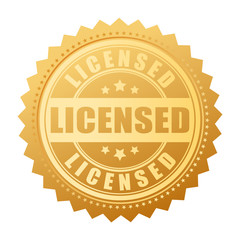 Licensed product vector gold seal
