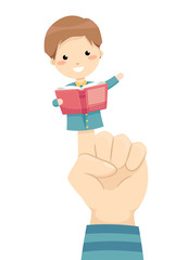 Finger Hand Puppet Story Telling Illustration