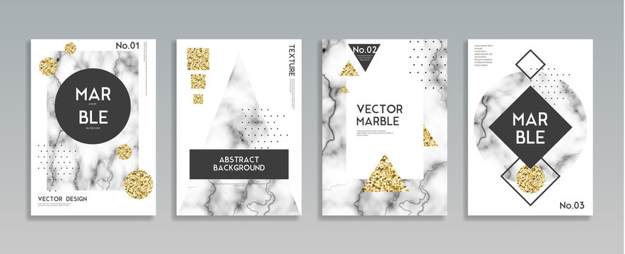 Marble Stone Texture Posters Set 
