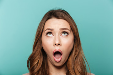 Beauty portrait of a young brown haired woman