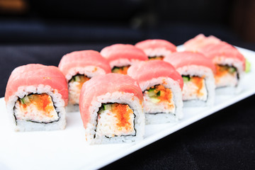 Tuna and soft crab rolls