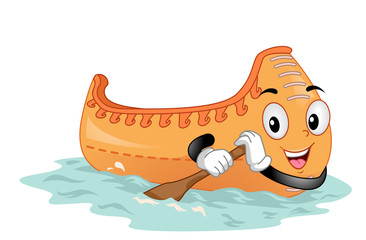 Mascot Canoe Illustration