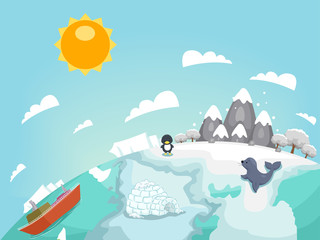 Globe Arctic Country Illustration © BNP Design Studio