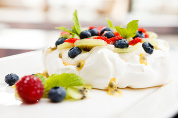 home made Pavlova cake