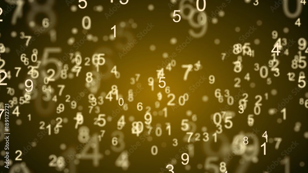 Poster image of abstract network with digits