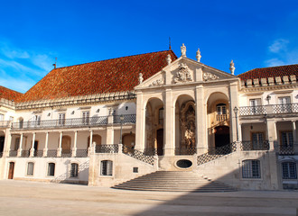 Entrance of Coimbra University, Portugal