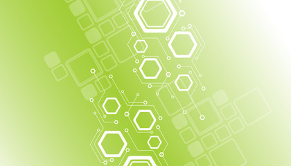 Abstract repeating hexagonal shape and futuristic technology concept background
