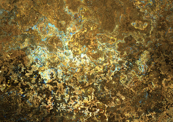Golden and rusty background, grunge texture