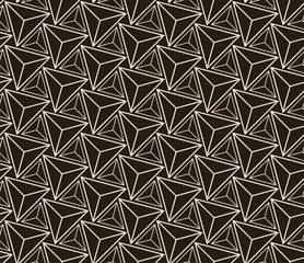 Abstract background with triangles geometric shapes seamless pattern, vector image