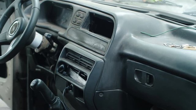 Interior of an old car