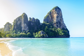 Fototapeta na wymiar Landscape of Thailand. Located in Railay Beach, Krabi, Thailand.