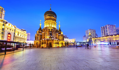 Saint Sophia Cathedral. Located in the Harbin, Heilongjiang, China.