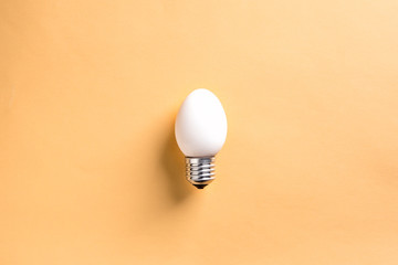 Light Bulb Egg shell on Base Concept  Energy Saving  - 189181118