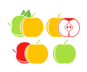 Apple logo. Isolated apple on white background