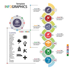 Infographic template. science, technology