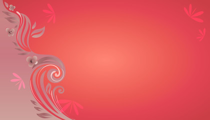 abstract vector background with flowers