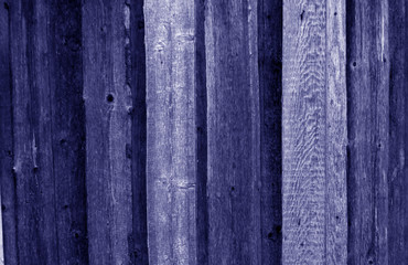 Wood fence texture in blue color.