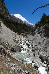 Mountain river in Nepal Himalaya