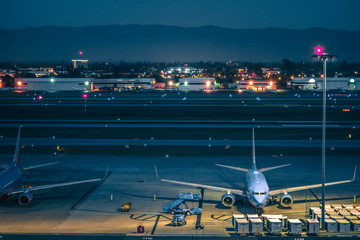 early morning scenes at san jose california international airport