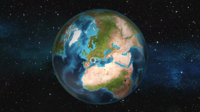 Earth Zoom In - M&oacute;naco, Monako