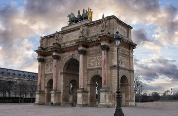 Fototapeta na wymiar Arc de triomphe Carrousel