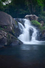 Fototapeta na wymiar Phu Sai Dao Waterfall, Phu Soi Dao National Park, Utaradit, Thailand.
